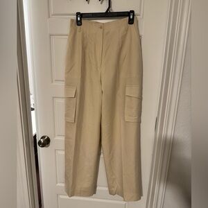 Ralph Lauren Tan Wide Leg Cargo Pants